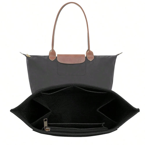 Le Pliage Tote Bag Organizer Insert, Multi-Pocket Felt Handbag Organizer Bag With Zipper, Cup Holder, Back To School Supplies