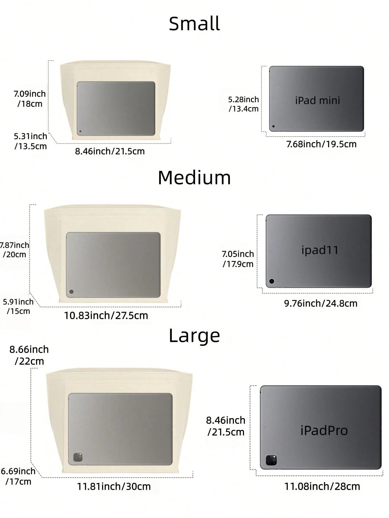 Le Pliage Tote Bag Organizer Insert, Multi-Pocket Felt Handbag Organizer Bag With Zipper, Cup Holder, Back To School Supplies