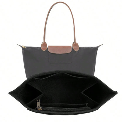 Le Pliage Tote Bag Organizer Insert, Multi-Pocket Felt Handbag Organizer Bag With Zipper, Cup Holder, Back To School Supplies