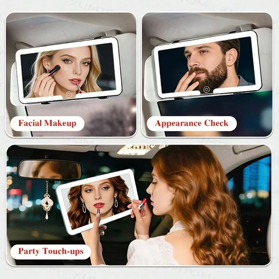 LED Car Vanity Mirror With USB Rechargeable Sun Visor, Adjustable Brightness With 3 Color Temperature, Suitable For Home/Bedroom/Travel, A Top Choice For Beauty Enthusiasts, And The Perfect Gift For T