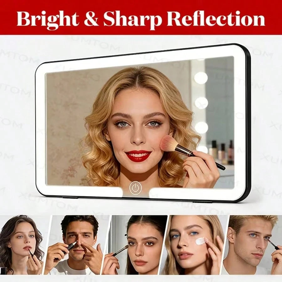 LED Car Vanity Mirror With USB Rechargeable Sun Visor, Adjustable Brightness With 3 Color Temperature, Suitable For Home/Bedroom/Travel, A Top Choice For Beauty Enthusiasts, And The Perfect Gift For T