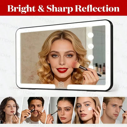 LED Car Vanity Mirror With USB Rechargeable Sun Visor, Adjustable Brightness With 3 Color Temperature, Suitable For Home/Bedroom/Travel, A Top Choice For Beauty Enthusiasts, And The Perfect Gift For T