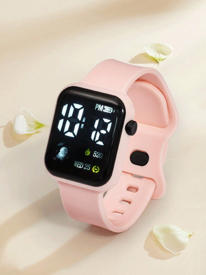 LED Electronic Watch And Butterfly Bracelet, Necklace, Ring, Earring Set, Suitable For School, Holiday, Party Gifts