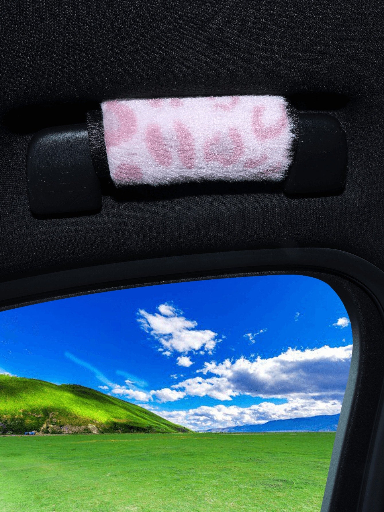Leopard Print Roof Handle Cover For Car Interiors, Suitable For Roof Handle Sets And Interior Door Handle Sets, Used For Passenger Seat Decoration