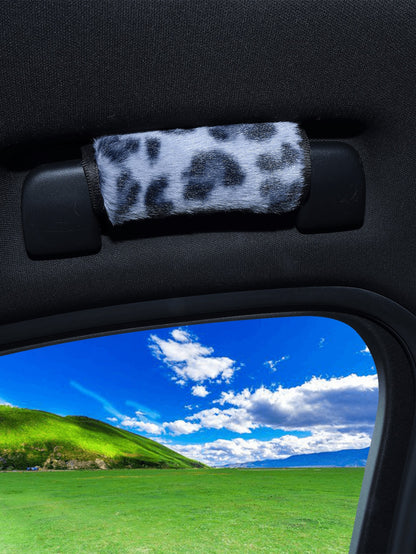 Leopard Print Roof Handle Cover For Car Interiors, Suitable For Roof Handle Sets And Interior Door Handle Sets, Used For Passenger Seat Decoration