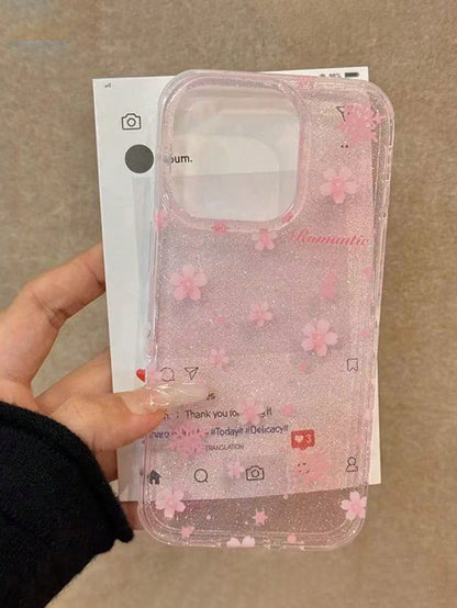 Leopard Print Silicone Luxury Leopard Pattern Glitter Rhinestone Oil Painting IMD Glitter Gradient Floral Anti-Drop Phone Protective Case Compatible With Apple 16 Pro Max, 16, 16 Pro; Premium Glitter