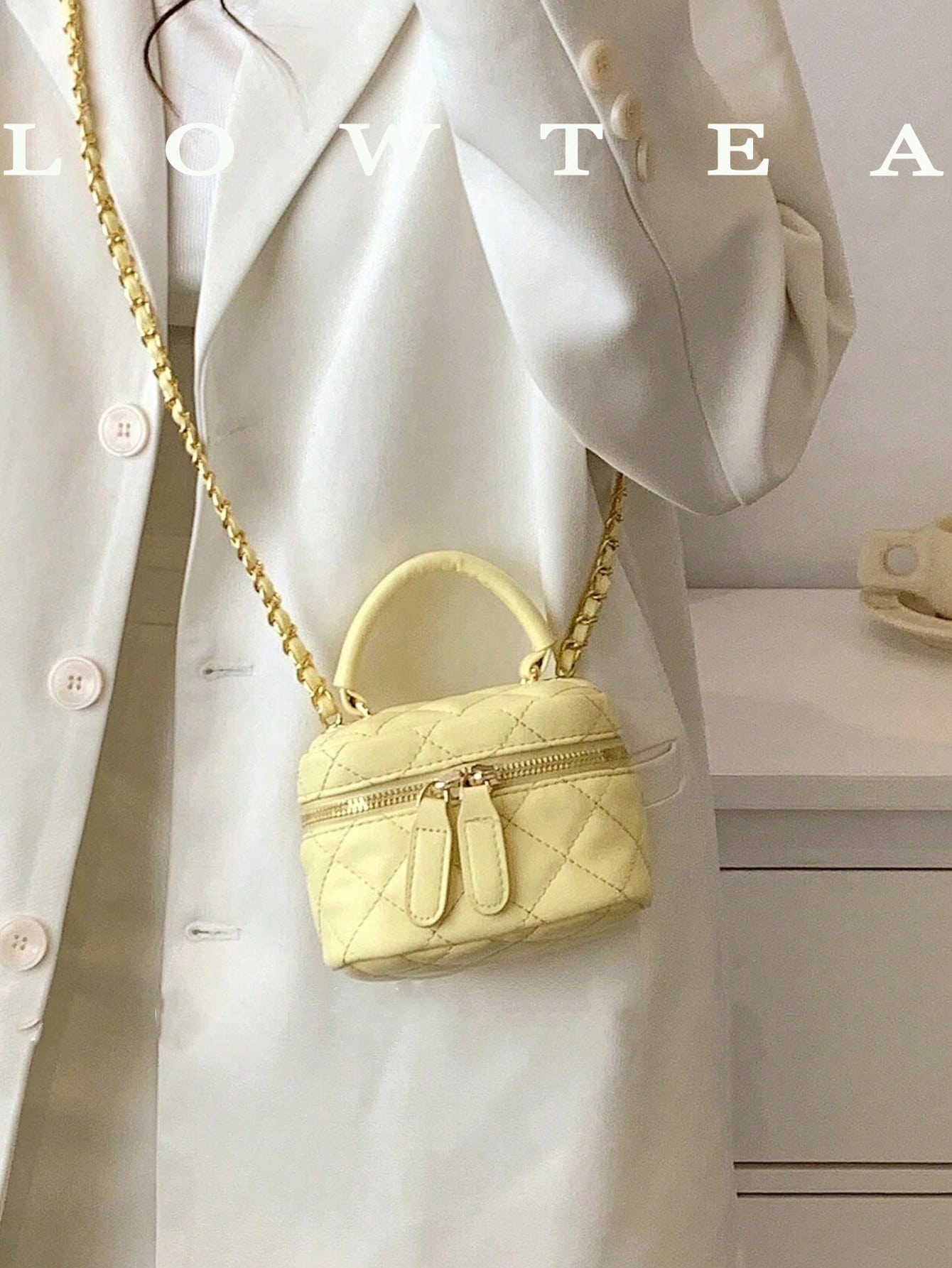 Lightweight Mini Bag, Quilted Bag, Crossbody Bag, Suitable For Girls, College Students And Office Ladies, Perfect For Office, Yellow
