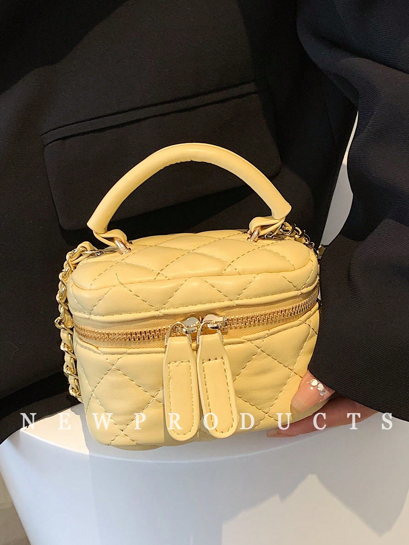 Lightweight Mini Bag, Quilted Bag, Crossbody Bag, Suitable For Girls, College Students And Office Ladies, Perfect For Office, Yellow