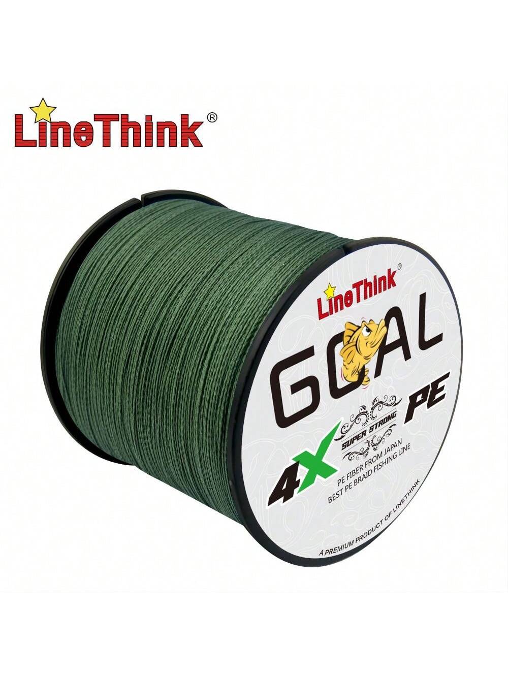 LineThink 328 Yards/300M 4-Strand Durable PE X4 Braided Fishing Line, 10-100 Lbs Tensile Strength, Smooth Casting, Super Tough, Abrasion Resistant, Suitable For Sea Fishing, Surf Fishing, Lure Fishing