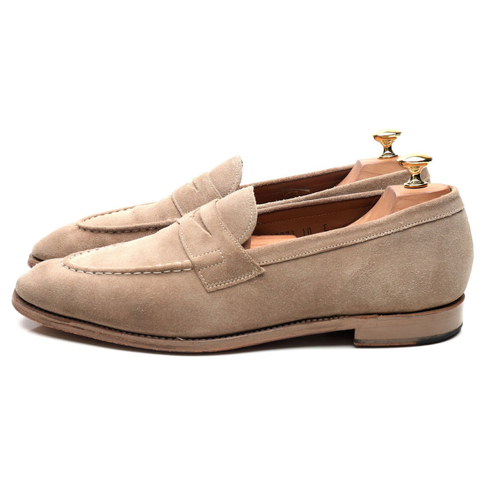 'Lloyd' Beige Suede Loafers UK 10 E