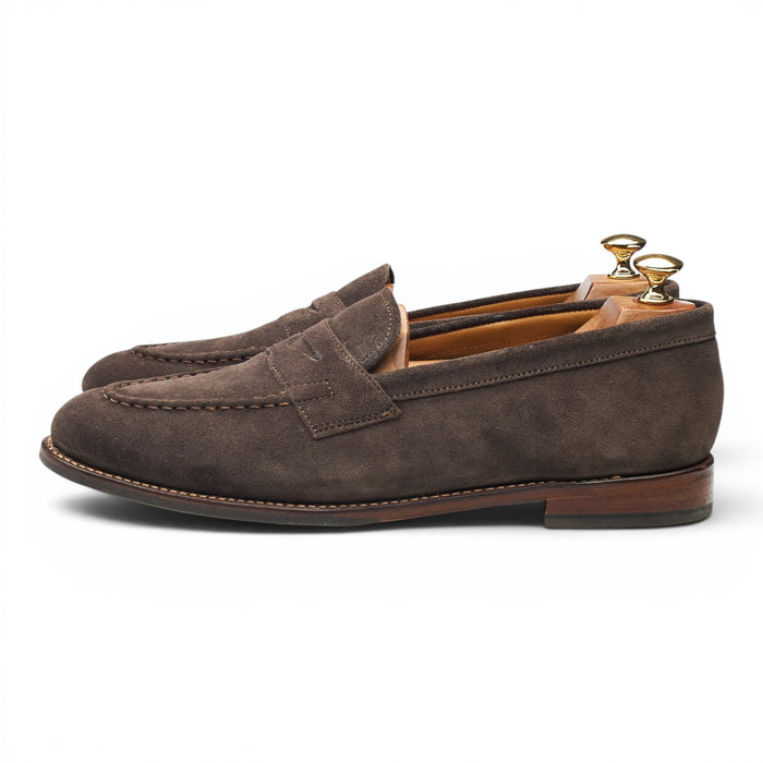 'Lloyd' Taupe Brown Suede Loafers UK 9.5 E