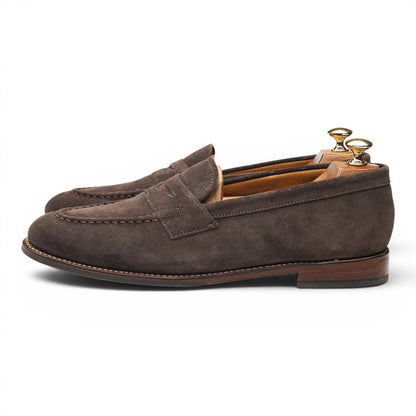 'Lloyd' Taupe Brown Suede Loafers UK 9.5 E