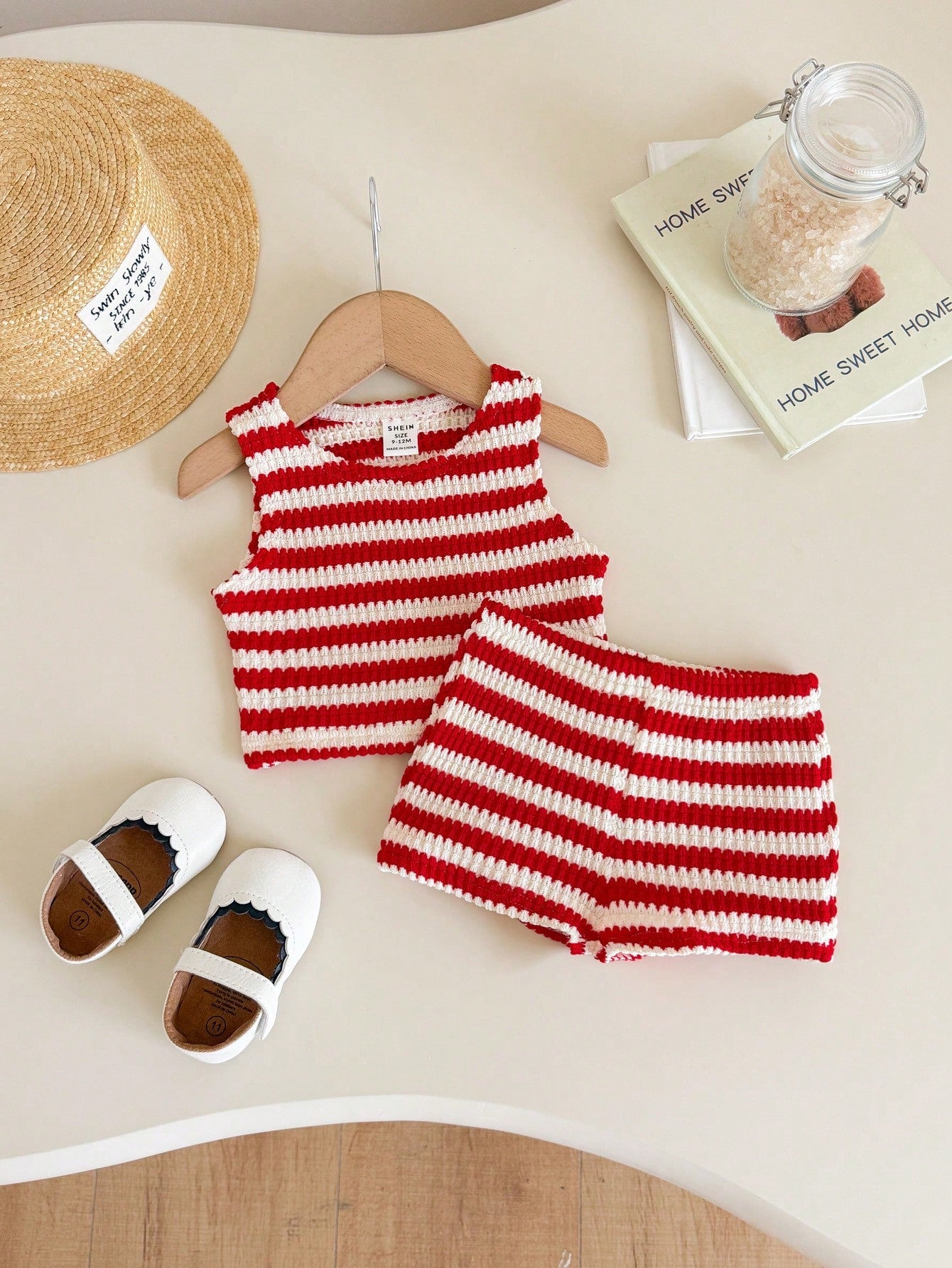 LMoss Kids Baby Girl Casual Summer Cute Striped Tank Top And Elastic Waist Shorts Set