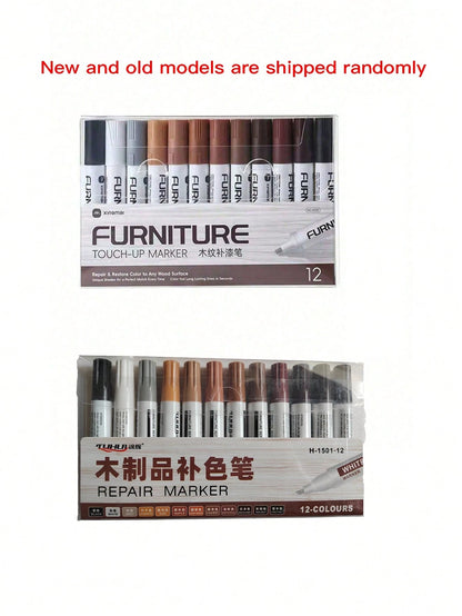 Low Odor Furniture Repair Paint Pen Suitable For Wood And Metal Multi-Color Scratch Repair Kit To Meet Your Needs In Different Scenarios Repair Cabinets, Doors, Sofas, Tables And Chairs, Wooden Cabine