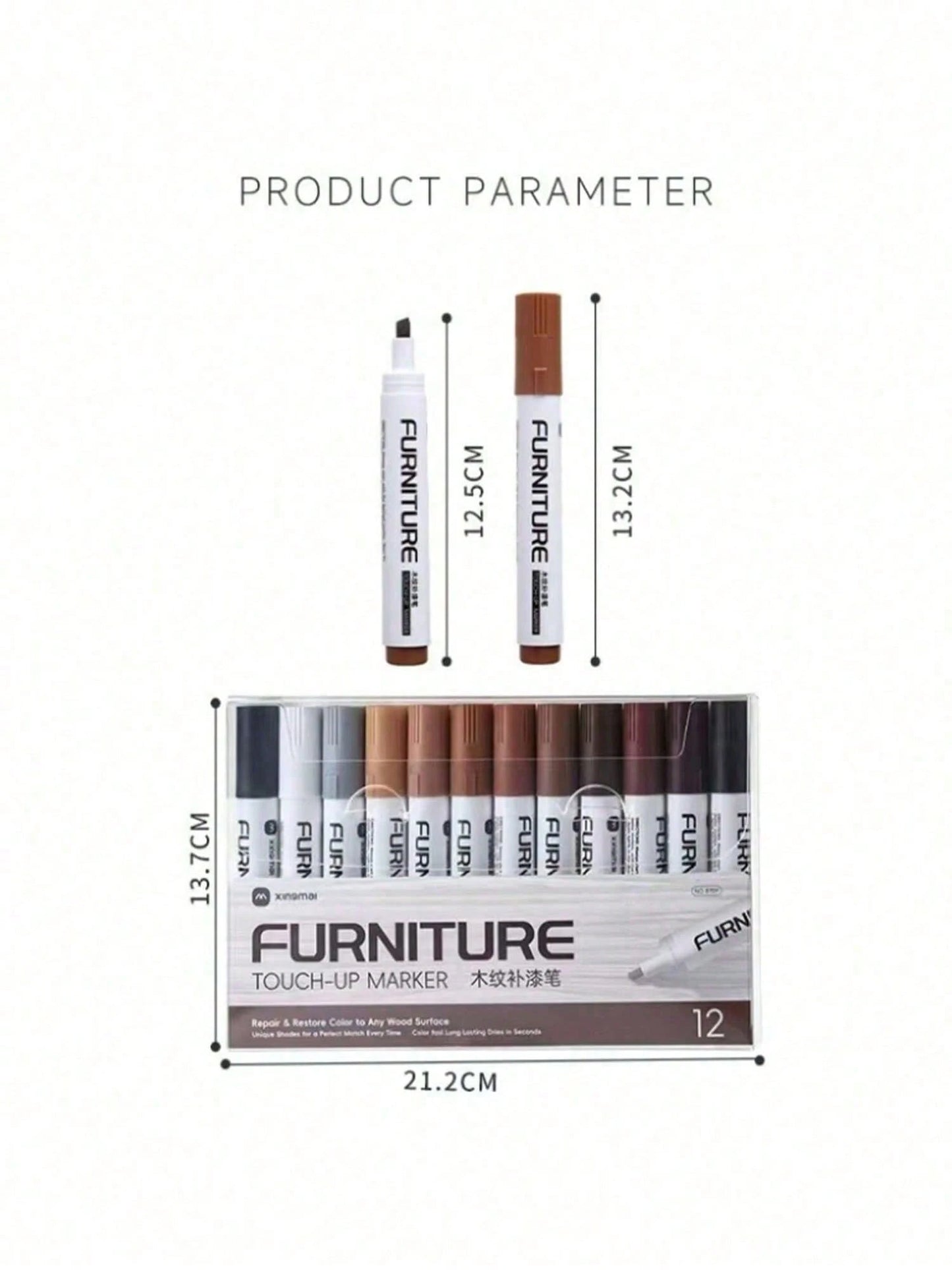 Low Odor Furniture Repair Paint Pen Suitable For Wood And Metal Multi-Color Scratch Repair Kit To Meet Your Needs In Different Scenarios Repair Cabinets, Doors, Sofas, Tables And Chairs, Wooden Cabine