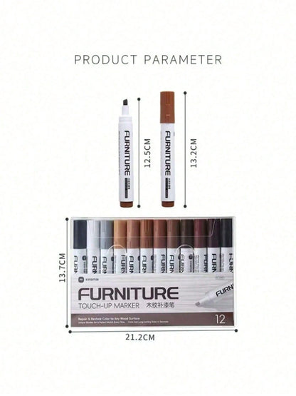 Low Odor Furniture Repair Paint Pen Suitable For Wood And Metal Multi-Color Scratch Repair Kit To Meet Your Needs In Different Scenarios Repair Cabinets, Doors, Sofas, Tables And Chairs, Wooden Cabine
