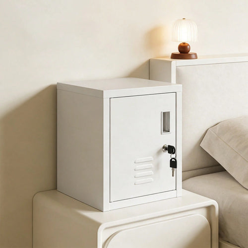 LOYALHEARTDY Storage Cabinet, Lockable Storage Cabinet, Free Standing Small Storage Cabinet