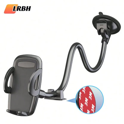LRBH Solid Car & Truck Phone Holder, 11.8 Inch Gooseneck Long Arm, Industrial Grade Strong Suction Cup Phone Mount, Anti-Shake Stabilizer, Suitable For All Phones