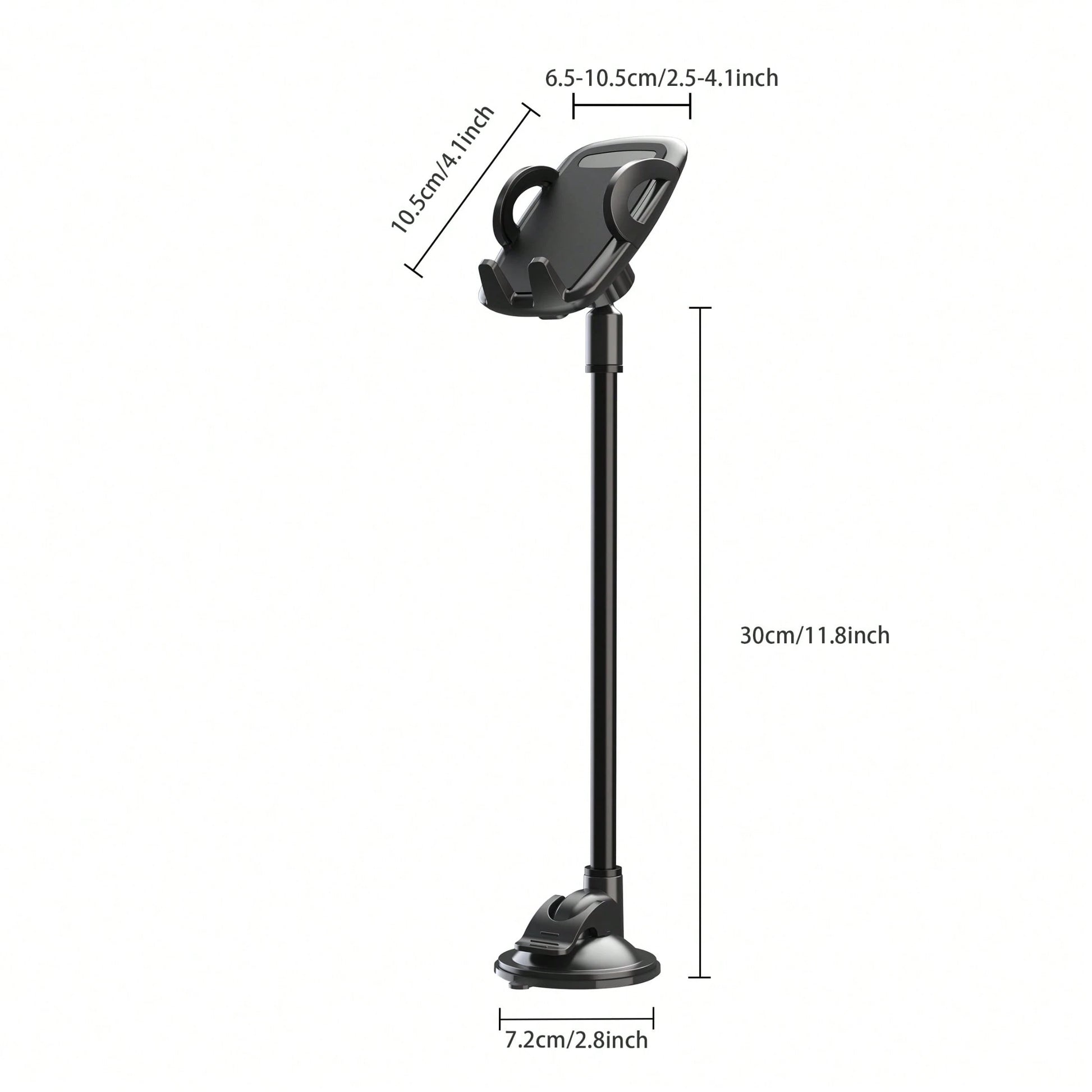 LRBH Solid Car & Truck Phone Holder, 11.8 Inch Gooseneck Long Arm, Industrial Grade Strong Suction Cup Phone Mount, Anti-Shake Stabilizer, Suitable For All Phones