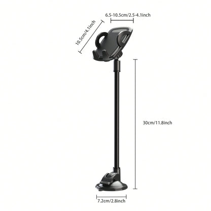 LRBH Solid Car & Truck Phone Holder, 11.8 Inch Gooseneck Long Arm, Industrial Grade Strong Suction Cup Phone Mount, Anti-Shake Stabilizer, Suitable For All Phones