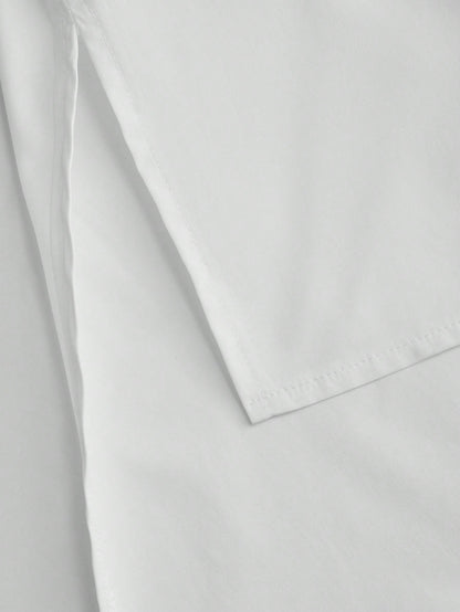 Lumivelle Solid Drop Shoulder High Low Hem Blouse Women Shirt,Long Sleeve Tops Fall Cloth For Women