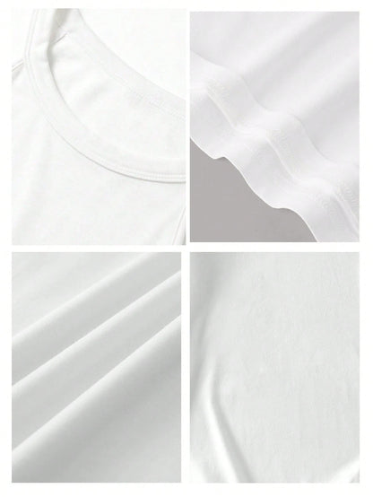 LUNE 95Cotton Women Casual Basic Outdoor Comfortable Halter Neck Camisole, Suitable For Summer Spring Cute White Top Sleeveless Cami Holiday