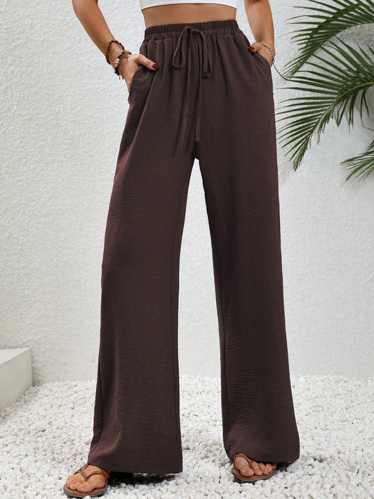 LUNE Knot Waist Wide Leg Pants Fall Cloth For Women