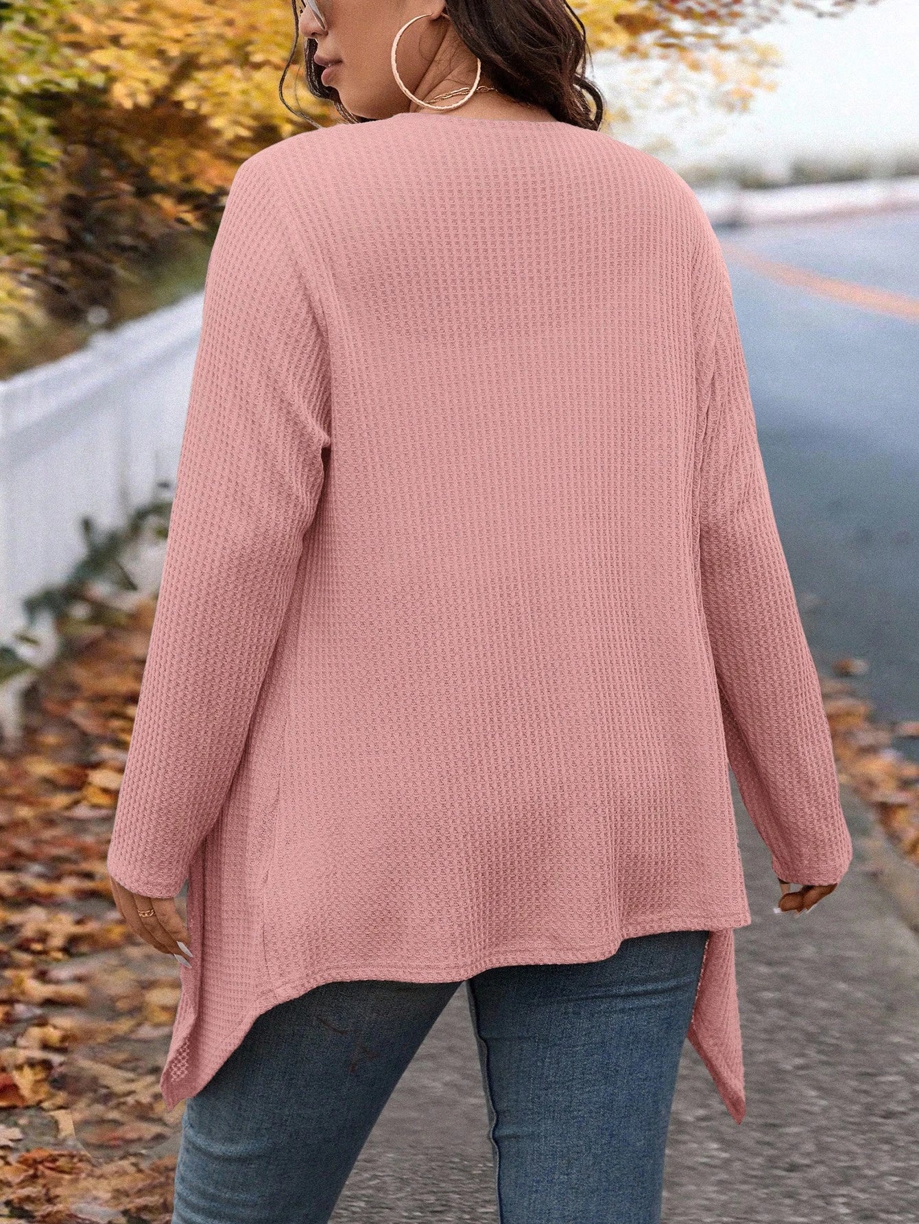 LUNE Plus Size Winter Fashion Asymmetrical Collar Design Long Knit Cardigan For Going Out And Work,Fall Clothes For Women Autumn