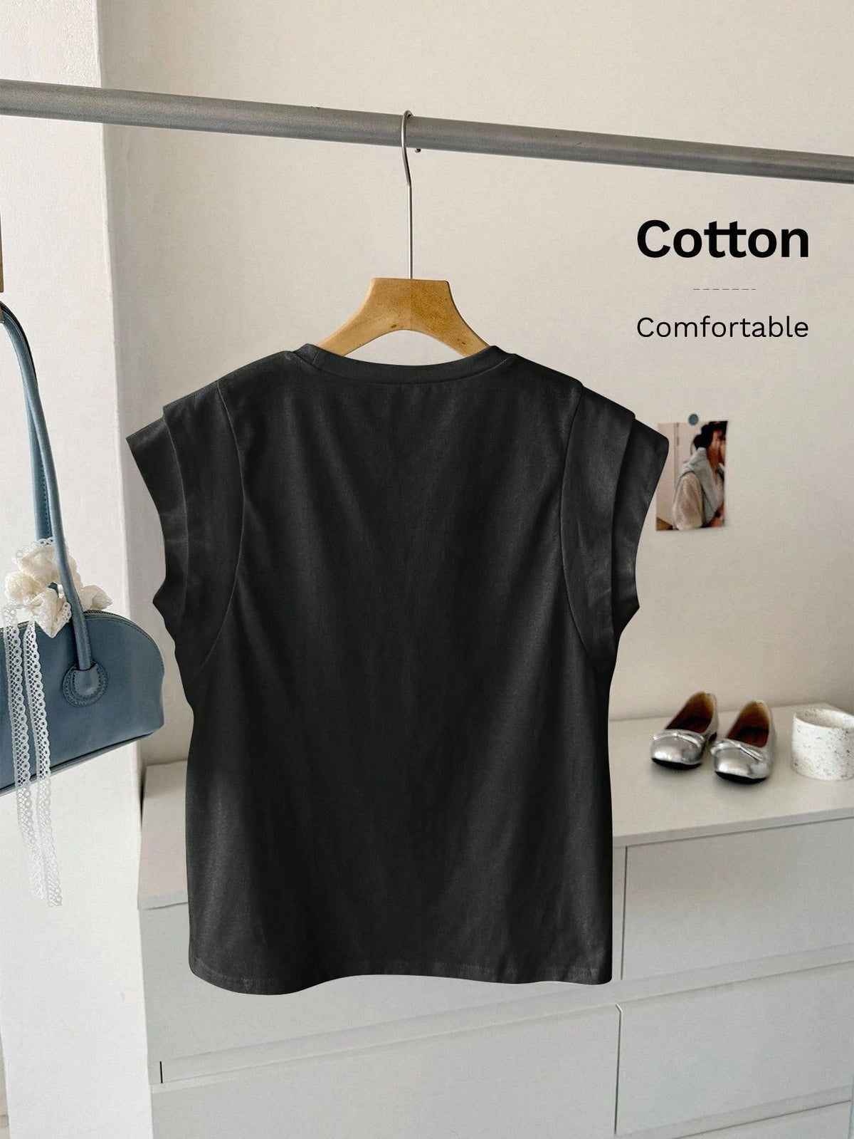 LUNE Regular Fit Yellow Short Sleeve Women T-Shirt With Batwing Style And Classic Design Cotton Top Summer Butter Solid Color