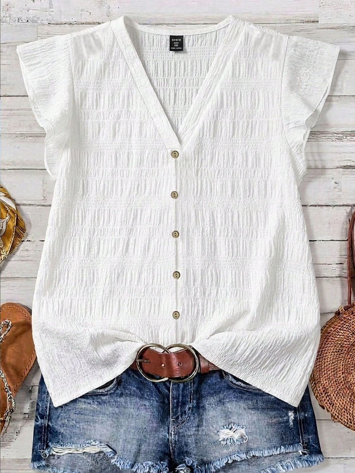 LUNE Women's Casual Blouse, Cap Sleeve, Summer For Ladies, Summer For Women, Country Style For Women