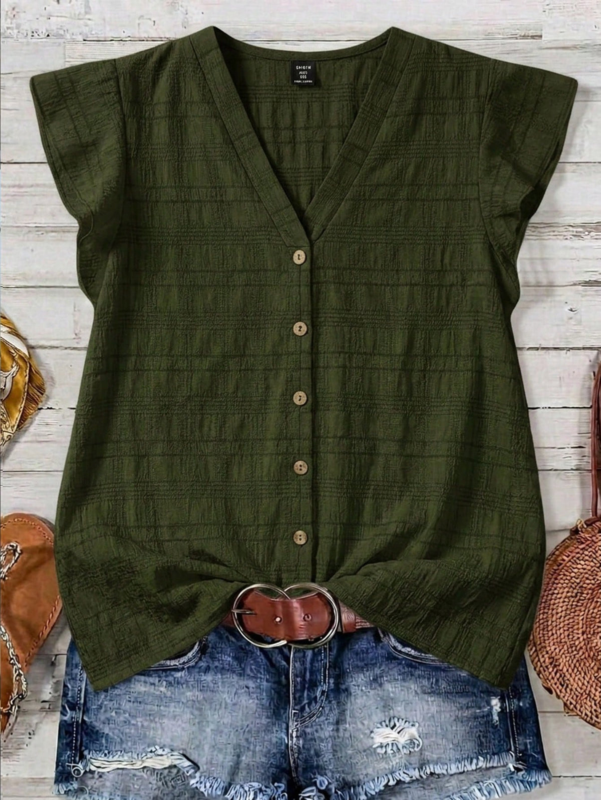 LUNE Women's Casual Blouse, Cap Sleeve, Summer For Ladies, Summer For Women, Country Style For Women