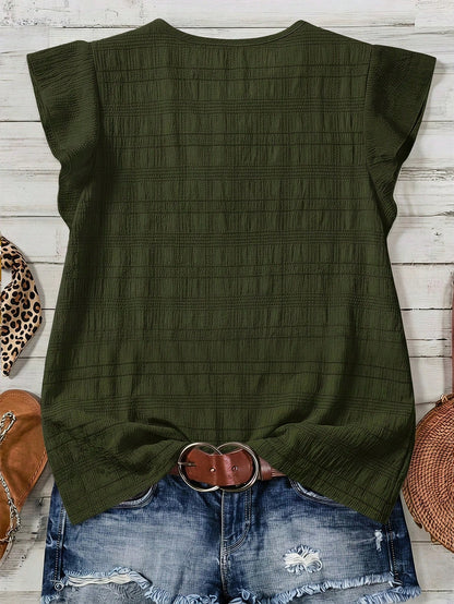 LUNE Women's Casual Blouse, Cap Sleeve, Summer For Ladies, Summer For Women, Country Style For Women