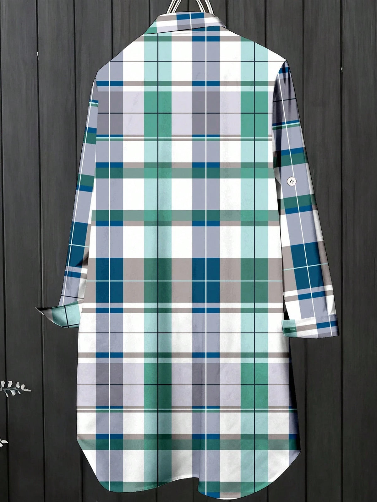 LUNE Women's Plaid Long Sleeve Minimalist Casual Shirt Fall Cloth For Women