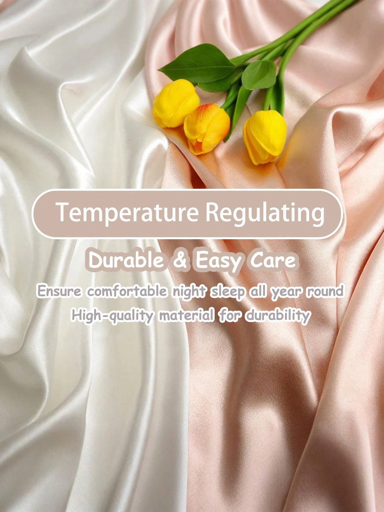 Luxurious Silky Soft Pillowcase- Breathable Skin-Friendly Cool Feel, Solid Color With Envelope Closure- Machine Washable Bedding Washed Silk Pillowcase Single Ice Silk Satin Silk Faux Silk Pillowcas