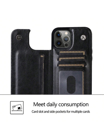 Luxury Durable Wallet Phone Case, Compatible With 16e 16 15 14 13 12 11 Pro Max SE X XR XS Max 8 7 6 6S Plus, And Galaxy S25 S24 S23 S22 S21 S20 Ultra A13 A14 A15 A35 A53 A54 A55 S23 FE S24 FE. With K