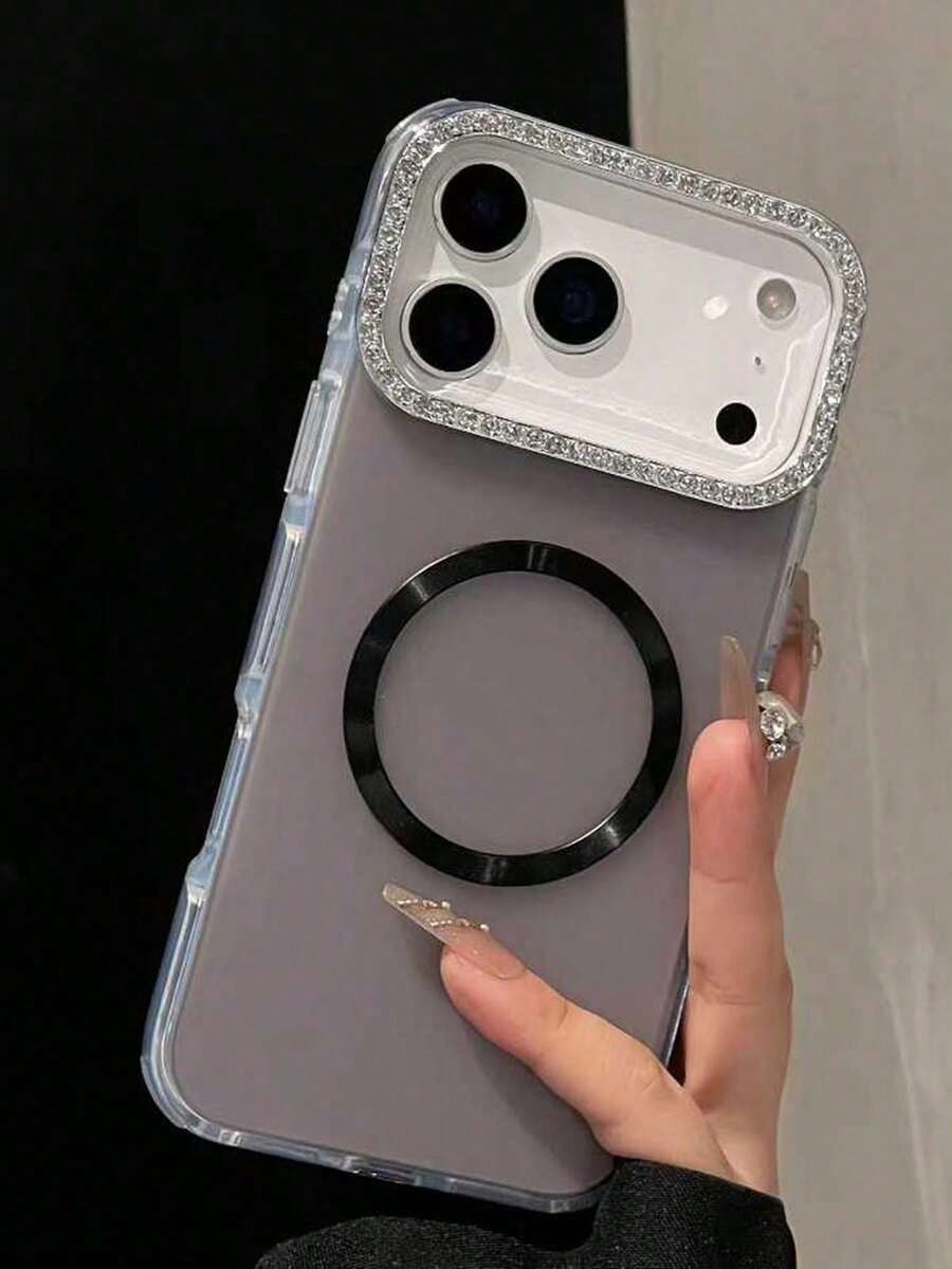 Luxury Rhinestone Magnetic Phone Case, Compatible With IPhone 17 Pro Max 17 16 15 14 13 Pro Max 16 15 14 Plus, Supports Wireless Charging, Protects Ba