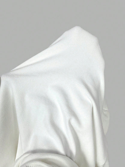 LYSMO Minimalist Women's Solid White Bell Sleeve Shirt,Autumn Deep V-Neck Top For Everyday,Smart Casual Social Blouse For Commuting,Christmas & New Year