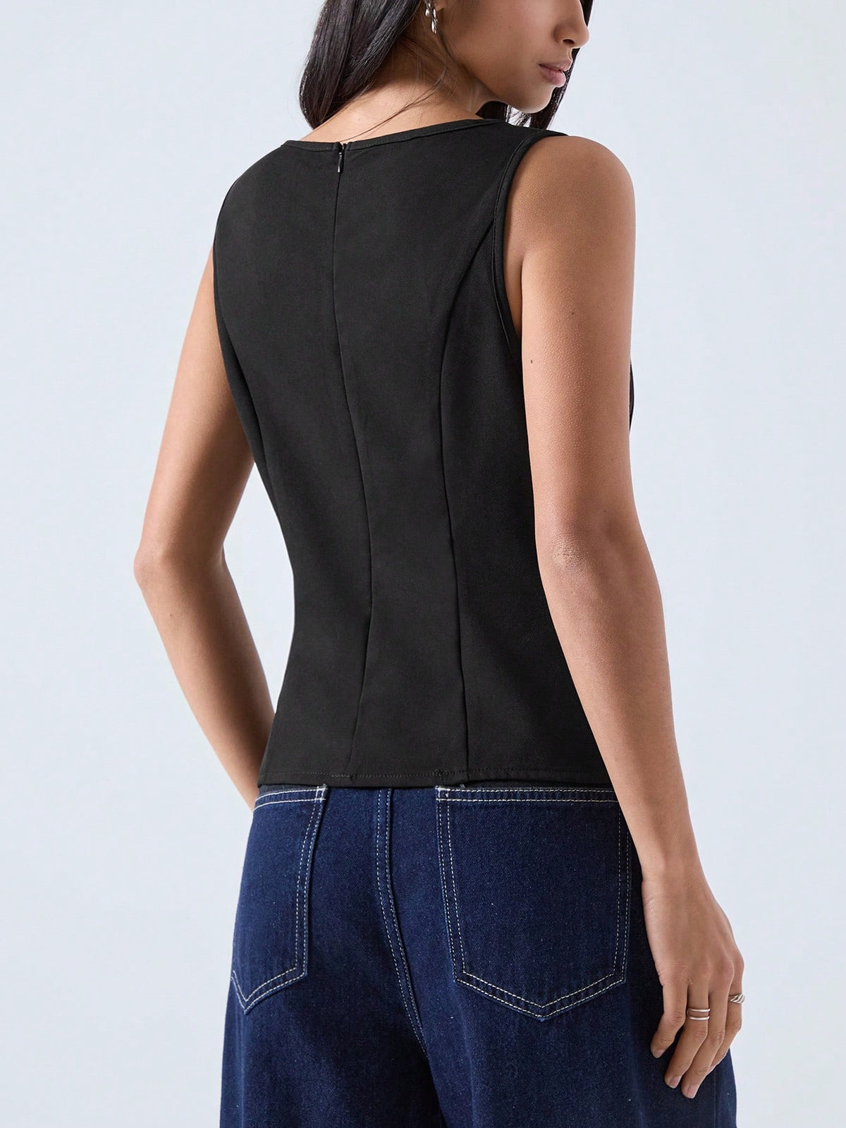 LYSMO Women's Summer Fashionable Designer Black Top