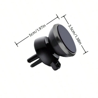 Magnetic Car Phone Holder Clip, Sturdy Grip, Anti-Shake, 360° Rotation, Flexible Viewing Angle, Easy Installation, Suitable For All Phones