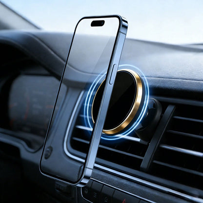 Magnetic Car Phone Holder Clip, Sturdy Grip, Anti-Shake, 360° Rotation, Flexible Viewing Angle, Easy Installation, Suitable For All Phones