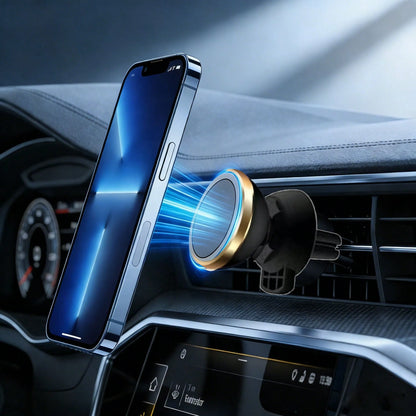 Magnetic Car Phone Holder Clip, Sturdy Grip, Anti-Shake, 360° Rotation, Flexible Viewing Angle, Easy Installation, Suitable For All Phones