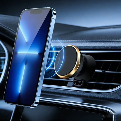 Magnetic Car Phone Holder Clip, Sturdy Grip, Anti-Shake, 360° Rotation, Flexible Viewing Angle, Easy Installation, Suitable For All Phones