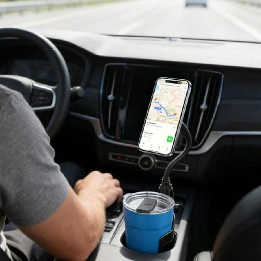 Magnetic Cup Holder Phone Holder For Magsafe, 360 Adjustable Long Gooseneck Powerful N54 Magnet Cell Phone Mount For Car Compatible With IPhone All Smartphones