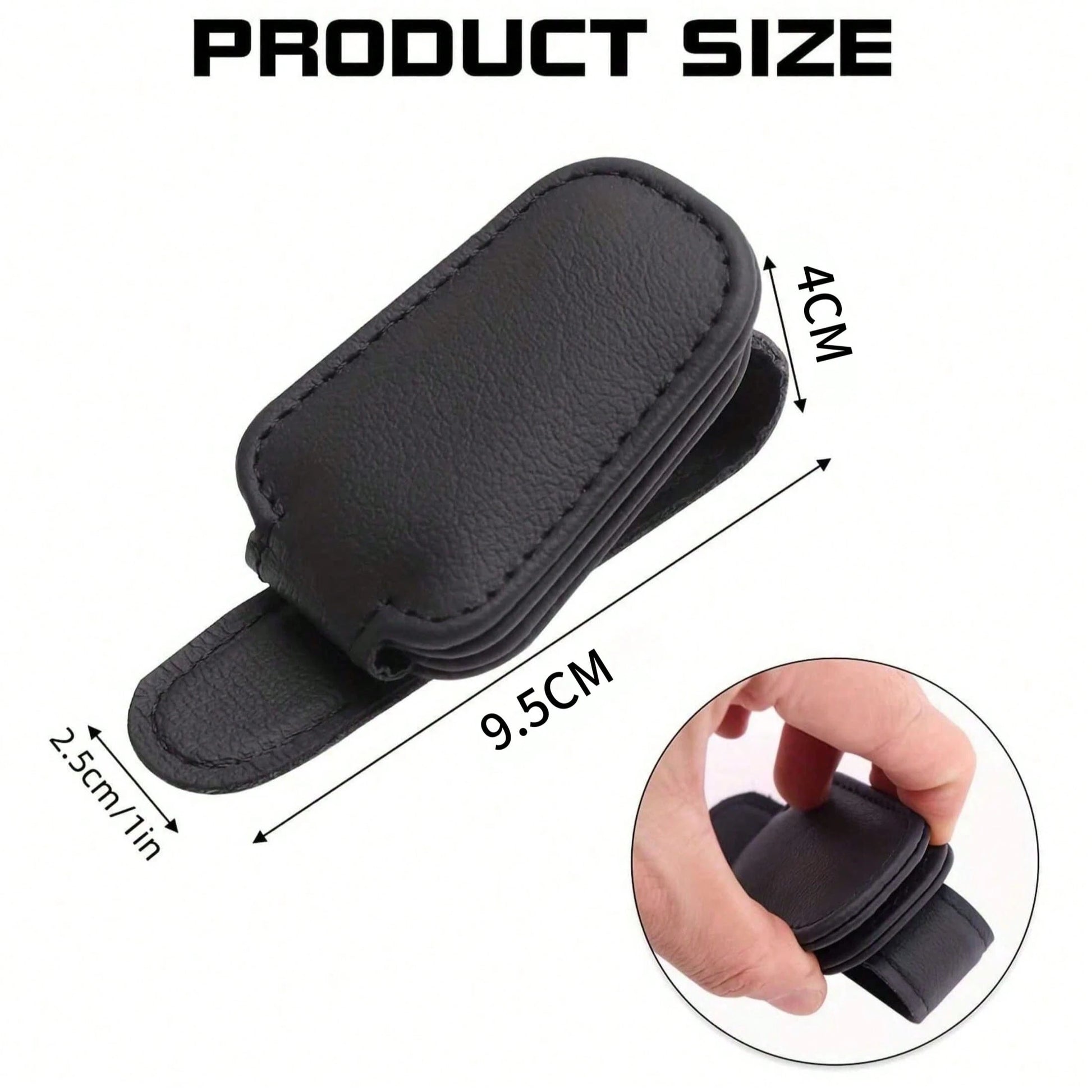 Magnetic Leather Fashion Glasses Clip, Suitable For Car Sun Visor, Eyeglasses Hook Clip, Car Interior Sun Visor Accessories