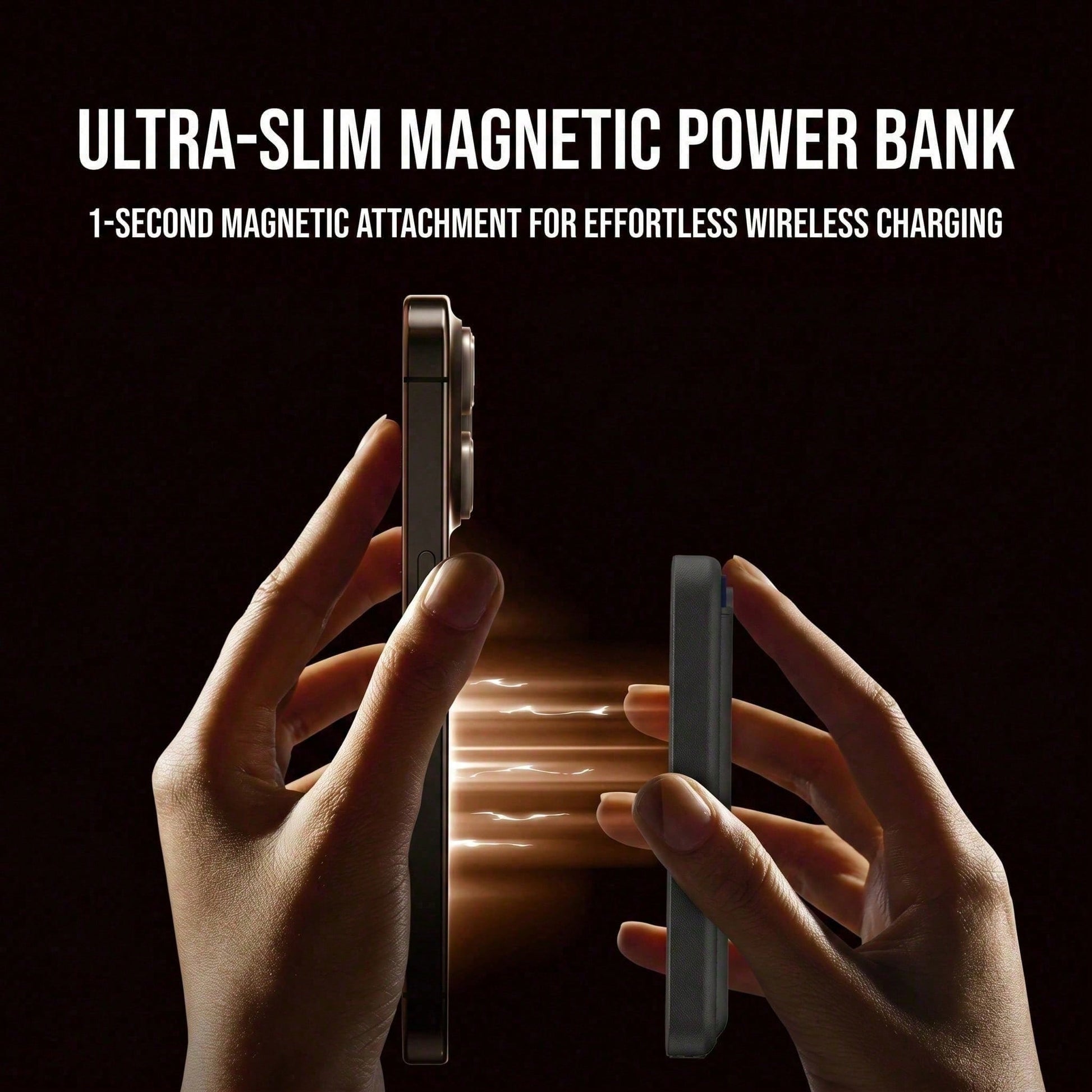 Magnetic Wireless Power Bank With Card Holder, 5000mAh Compact Portable Phone Charger, 15W Magnetic Charging & 22.5W Fast Wired Charging, Slim Lightweight Li-Polymer Battery Pack, Travel Essential Com