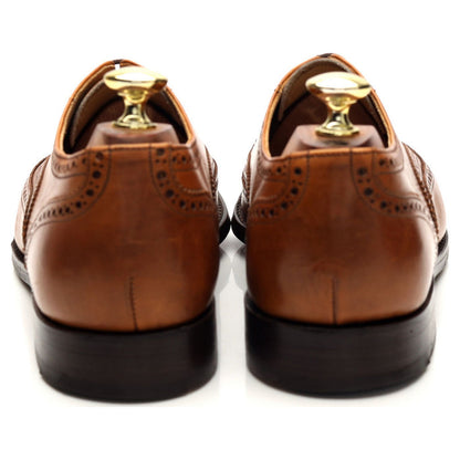 'Malton' Tan Brown Leather Oxford Brogues UK 7 F