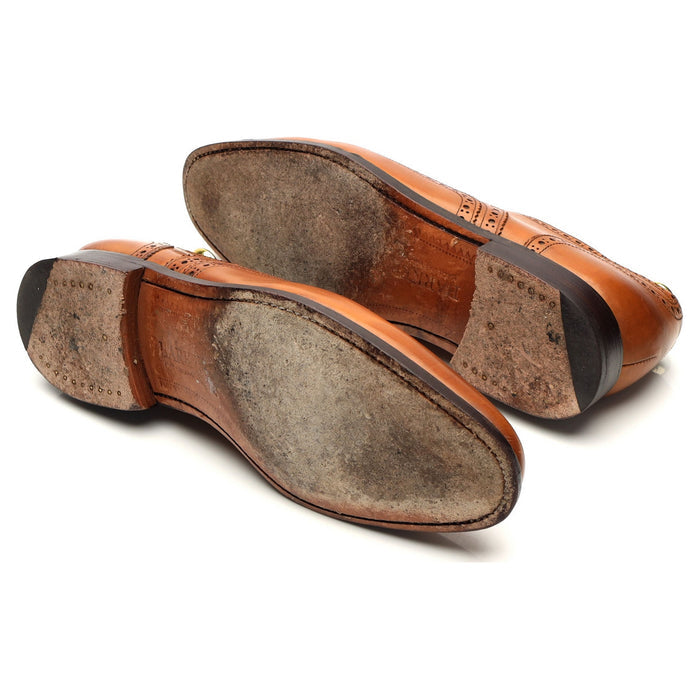 'Malton' Tan Brown Leather Oxford Brogues UK 7 F