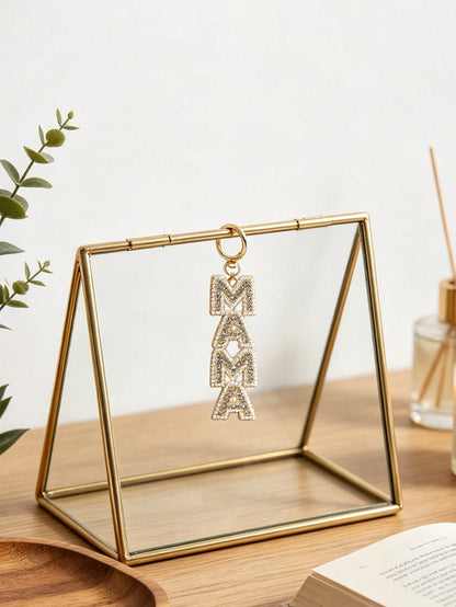 Mama Keychain For Women, Creative Letter Alloy Jewelry With Diamond & Pearl Inlay, Mom Birthday Mother's Day Gift, Key Ring Bag Charm Purse Accessory, Cute Fashion Pendant For Keys Bags, Party Favor F