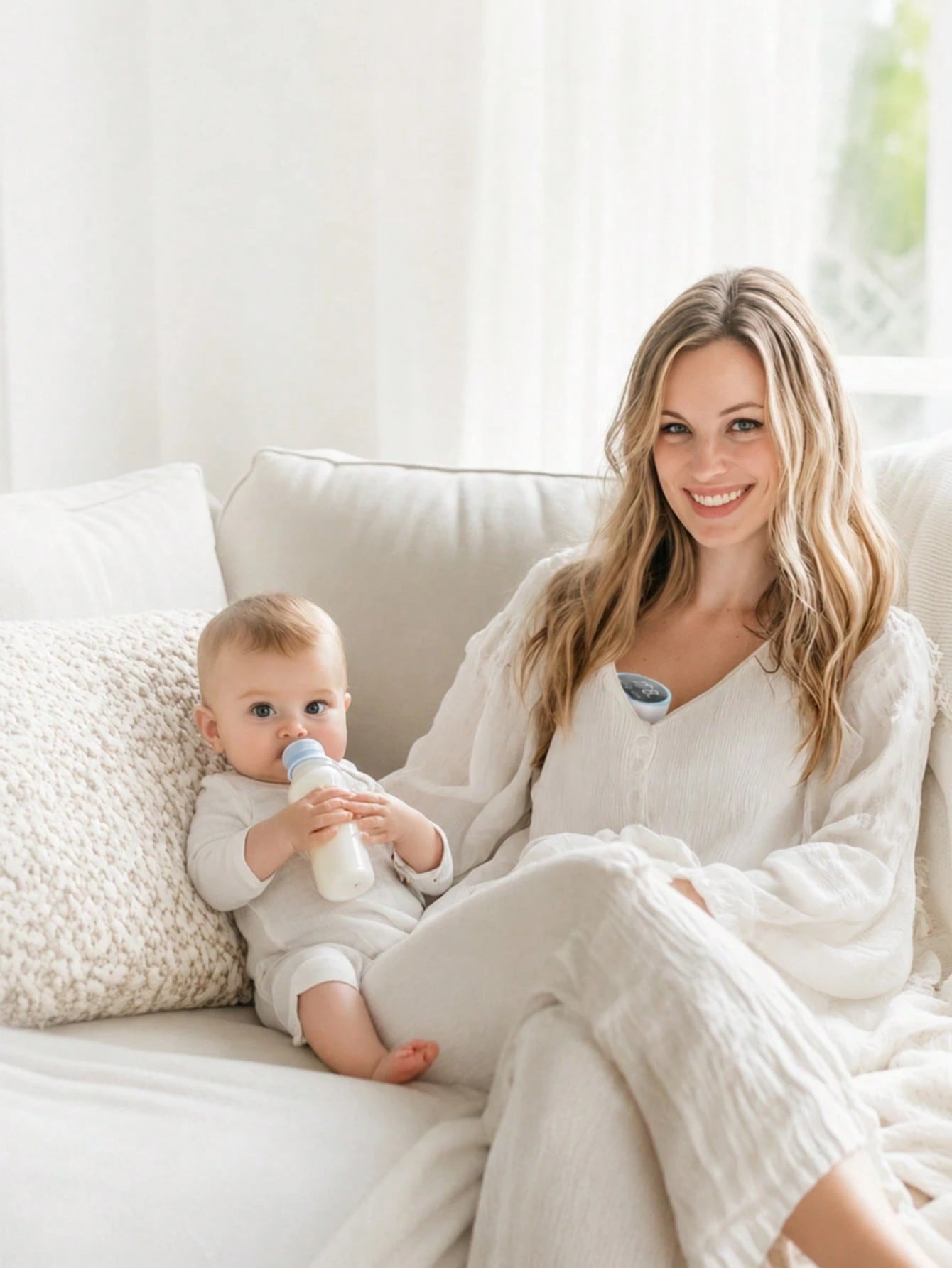 MAMIJOY 2pcs/Set 180ml Wearable Electric Breast Pump, 4 Modes With 12 Adjustable Levels, Low Noise Anti-Leakage Design