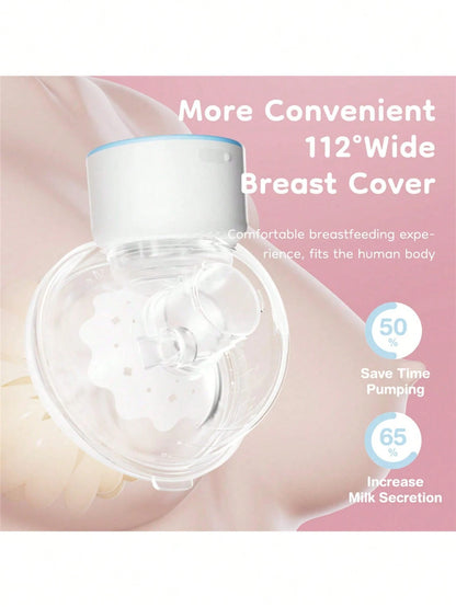 MAMIJOY 2pcs/Set 180ml Wearable Electric Breast Pump, 4 Modes With 12 Adjustable Levels, Low Noise Anti-Leakage Design